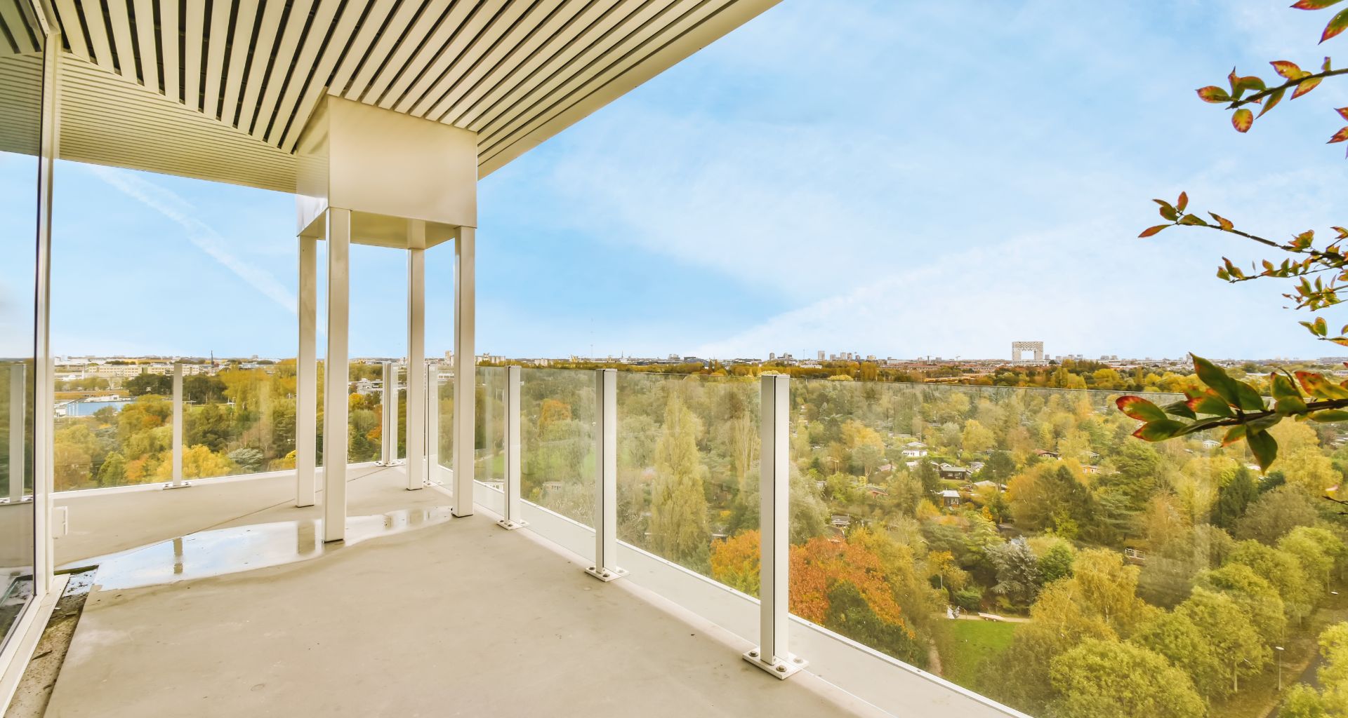 Parapetto in vetro per balcone di design